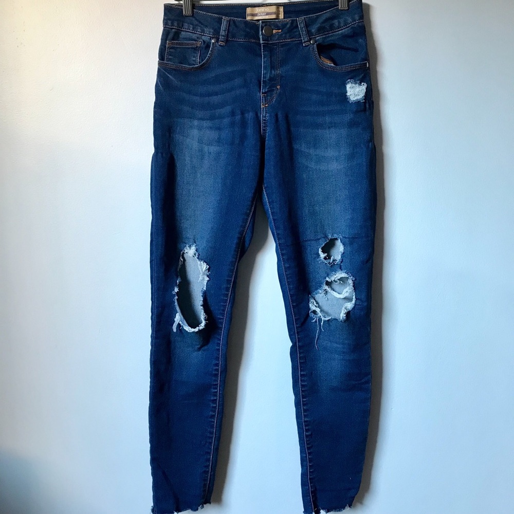 Janina Ripped High Rise Skinny Jeans Size 8